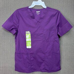 Scrubstar Womens Size Small V-Neck Top Purple Stretch Fabric